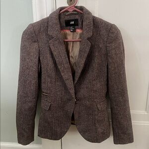 H&M Brown Tweed Blazer